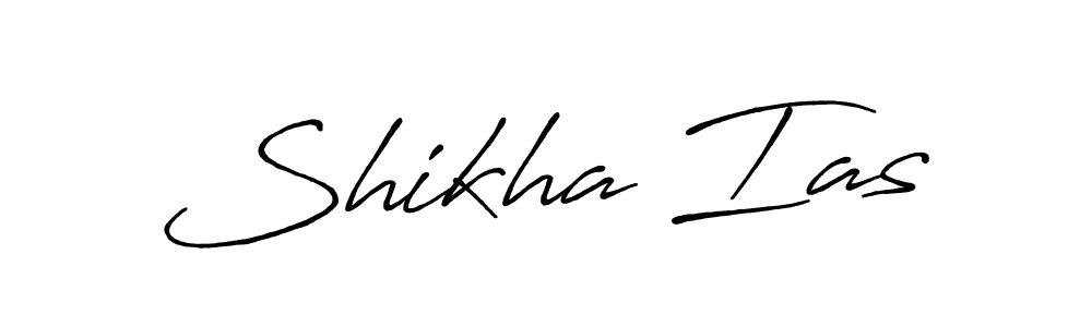 Create a beautiful signature design for name Shikha Ias. With this signature (Antro_Vectra_Bolder) fonts, you can make a handwritten signature for free. Shikha Ias signature style 7 images and pictures png