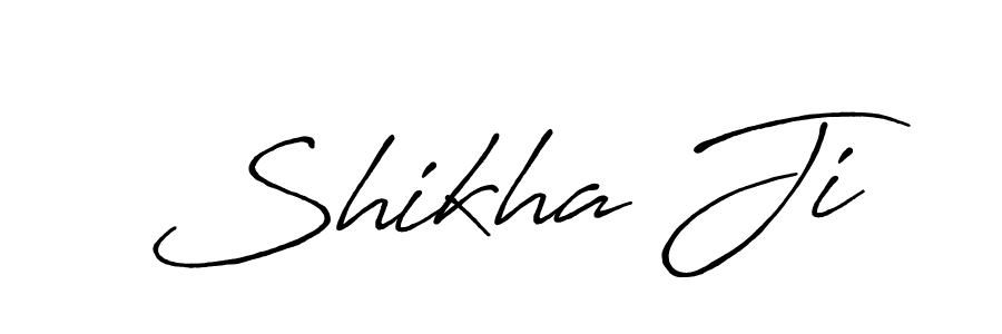Make a beautiful signature design for name Shikha Ji. With this signature (Antro_Vectra_Bolder) style, you can create a handwritten signature for free. Shikha Ji signature style 7 images and pictures png