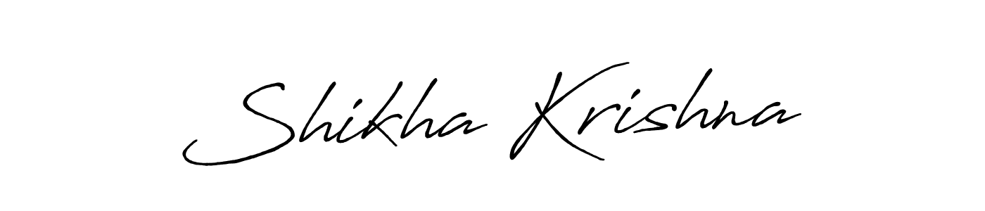 Use a signature maker to create a handwritten signature online. With this signature software, you can design (Antro_Vectra_Bolder) your own signature for name Shikha Krishna. Shikha Krishna signature style 7 images and pictures png