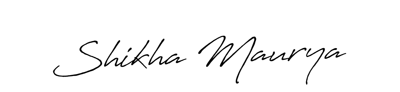 Antro_Vectra_Bolder is a professional signature style that is perfect for those who want to add a touch of class to their signature. It is also a great choice for those who want to make their signature more unique. Get Shikha Maurya name to fancy signature for free. Shikha Maurya signature style 7 images and pictures png
