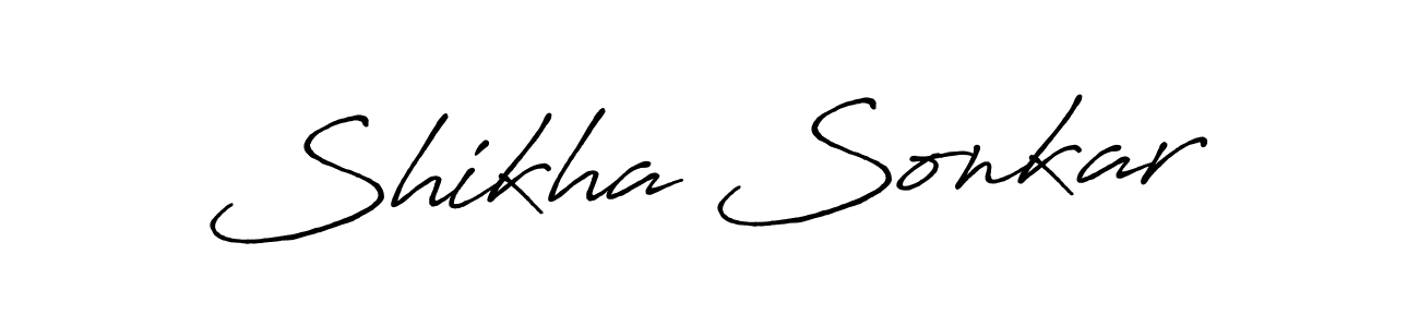 How to Draw Shikha Sonkar signature style? Antro_Vectra_Bolder is a latest design signature styles for name Shikha Sonkar. Shikha Sonkar signature style 7 images and pictures png