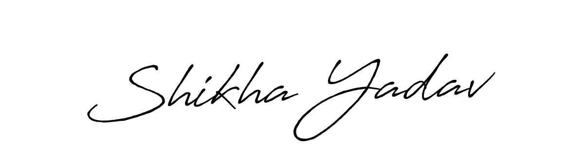 Similarly Antro_Vectra_Bolder is the best handwritten signature design. Signature creator online .You can use it as an online autograph creator for name Shikha Yadav. Shikha Yadav signature style 7 images and pictures png