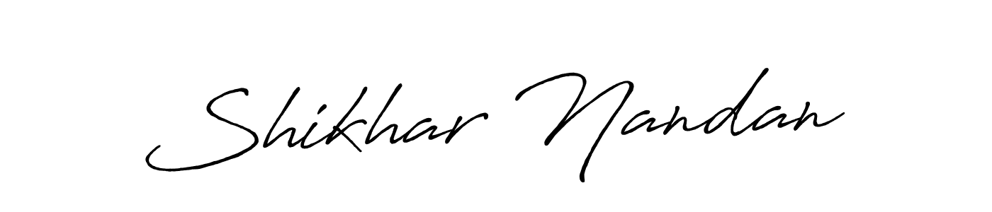 The best way (Antro_Vectra_Bolder) to make a short signature is to pick only two or three words in your name. The name Shikhar Nandan include a total of six letters. For converting this name. Shikhar Nandan signature style 7 images and pictures png