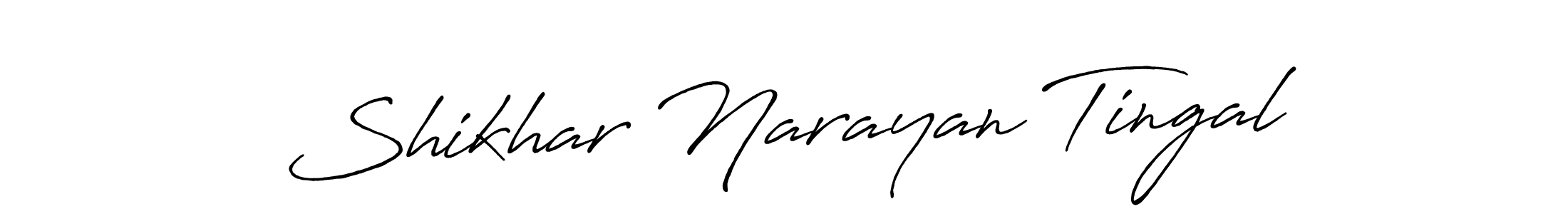 Also You can easily find your signature by using the search form. We will create Shikhar Narayan Tingal name handwritten signature images for you free of cost using Antro_Vectra_Bolder sign style. Shikhar Narayan Tingal signature style 7 images and pictures png