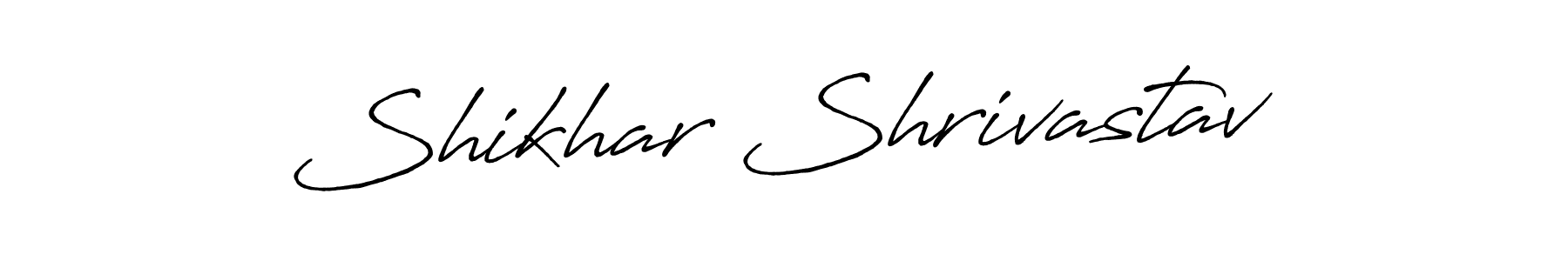 Make a beautiful signature design for name Shikhar Shrivastav. With this signature (Antro_Vectra_Bolder) style, you can create a handwritten signature for free. Shikhar Shrivastav signature style 7 images and pictures png