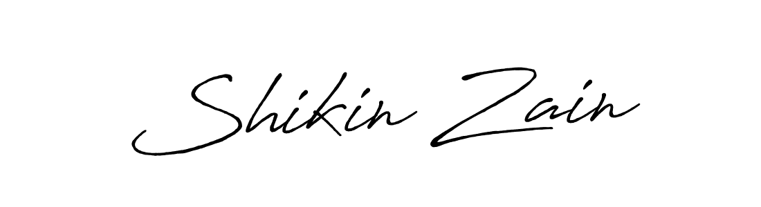 Also we have Shikin Zain name is the best signature style. Create professional handwritten signature collection using Antro_Vectra_Bolder autograph style. Shikin Zain signature style 7 images and pictures png