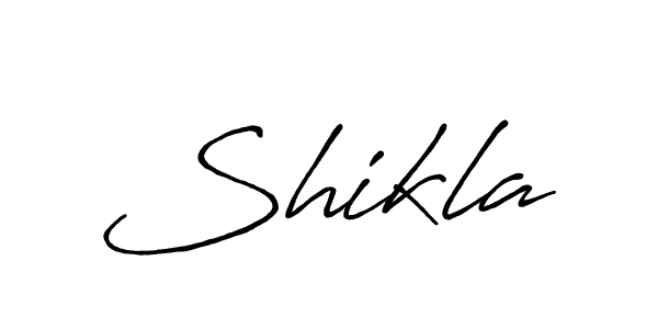 How to make Shikla name signature. Use Antro_Vectra_Bolder style for creating short signs online. This is the latest handwritten sign. Shikla signature style 7 images and pictures png