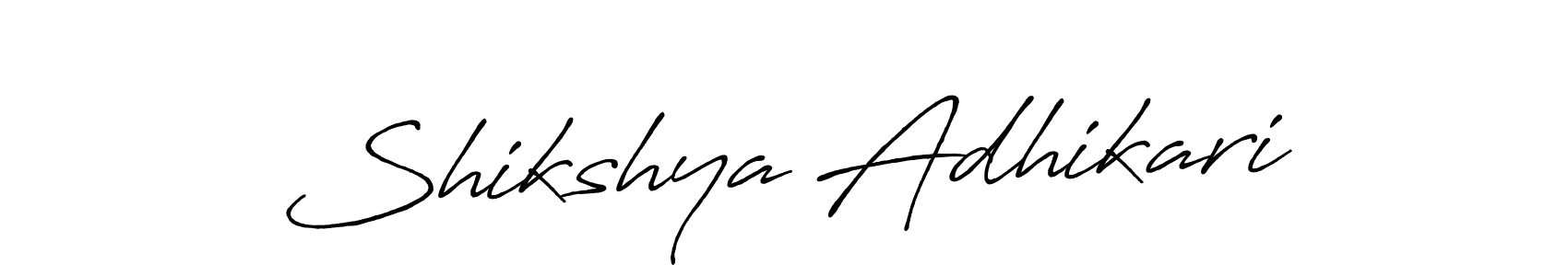 Also we have Shikshya Adhikari name is the best signature style. Create professional handwritten signature collection using Antro_Vectra_Bolder autograph style. Shikshya Adhikari signature style 7 images and pictures png