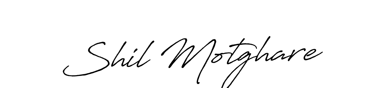You should practise on your own different ways (Antro_Vectra_Bolder) to write your name (Shil Motghare) in signature. don't let someone else do it for you. Shil Motghare signature style 7 images and pictures png