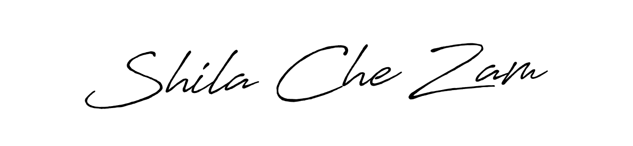 Make a beautiful signature design for name Shila Che Zam. With this signature (Antro_Vectra_Bolder) style, you can create a handwritten signature for free. Shila Che Zam signature style 7 images and pictures png