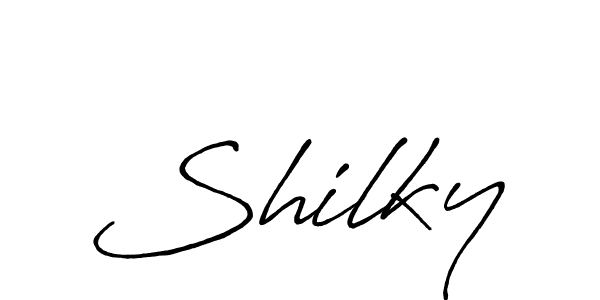 Create a beautiful signature design for name Shilky. With this signature (Antro_Vectra_Bolder) fonts, you can make a handwritten signature for free. Shilky signature style 7 images and pictures png