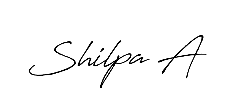 Make a beautiful signature design for name Shilpa A. With this signature (Antro_Vectra_Bolder) style, you can create a handwritten signature for free. Shilpa A signature style 7 images and pictures png