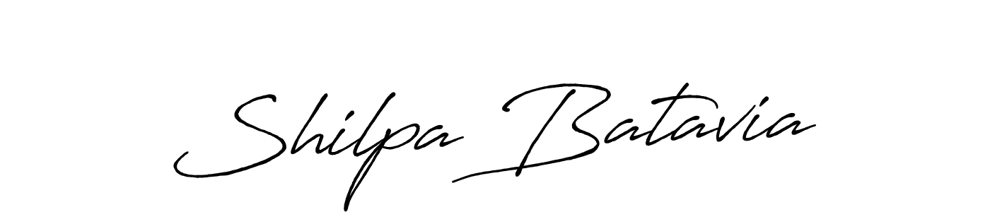 Make a beautiful signature design for name Shilpa Batavia. With this signature (Antro_Vectra_Bolder) style, you can create a handwritten signature for free. Shilpa Batavia signature style 7 images and pictures png