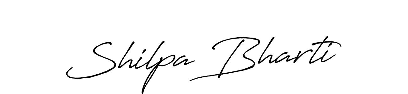 Design your own signature with our free online signature maker. With this signature software, you can create a handwritten (Antro_Vectra_Bolder) signature for name Shilpa Bharti. Shilpa Bharti signature style 7 images and pictures png