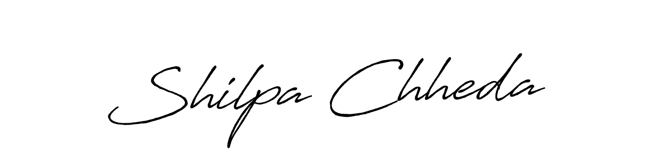Design your own signature with our free online signature maker. With this signature software, you can create a handwritten (Antro_Vectra_Bolder) signature for name Shilpa Chheda. Shilpa Chheda signature style 7 images and pictures png