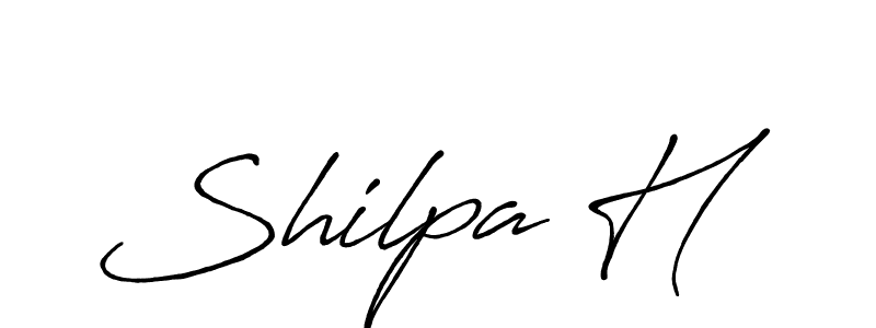 Use a signature maker to create a handwritten signature online. With this signature software, you can design (Antro_Vectra_Bolder) your own signature for name Shilpa H. Shilpa H signature style 7 images and pictures png