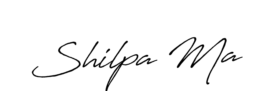 How to make Shilpa Ma signature? Antro_Vectra_Bolder is a professional autograph style. Create handwritten signature for Shilpa Ma name. Shilpa Ma signature style 7 images and pictures png