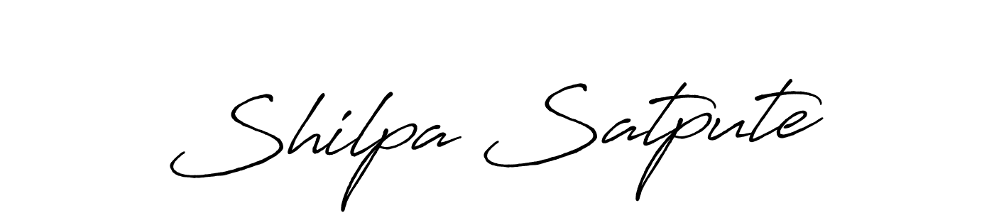 Create a beautiful signature design for name Shilpa Satpute. With this signature (Antro_Vectra_Bolder) fonts, you can make a handwritten signature for free. Shilpa Satpute signature style 7 images and pictures png