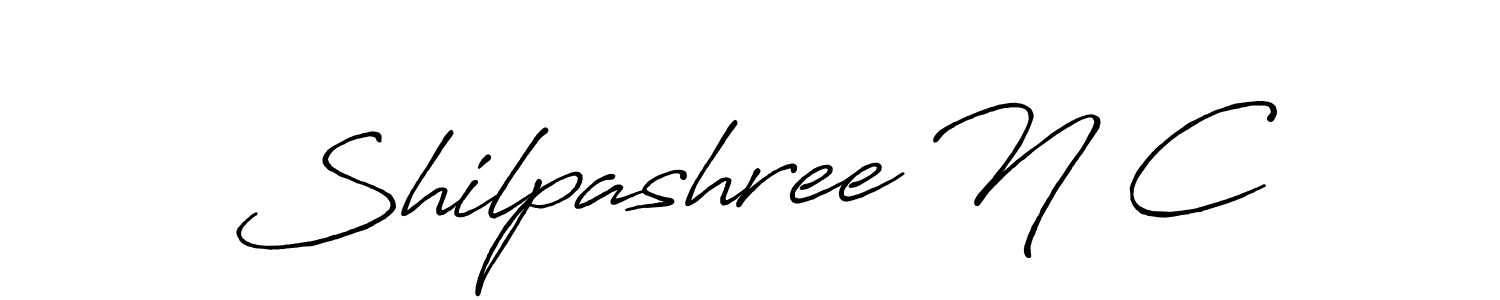 Use a signature maker to create a handwritten signature online. With this signature software, you can design (Antro_Vectra_Bolder) your own signature for name Shilpashree N C. Shilpashree N C signature style 7 images and pictures png