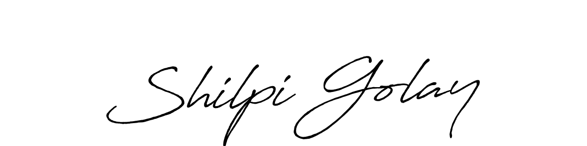 Make a beautiful signature design for name Shilpi Golay. With this signature (Antro_Vectra_Bolder) style, you can create a handwritten signature for free. Shilpi Golay signature style 7 images and pictures png