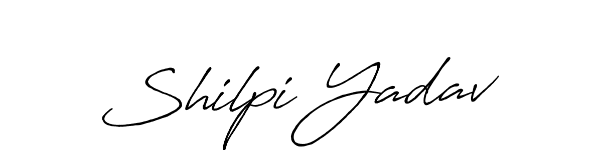 How to make Shilpi Yadav name signature. Use Antro_Vectra_Bolder style for creating short signs online. This is the latest handwritten sign. Shilpi Yadav signature style 7 images and pictures png