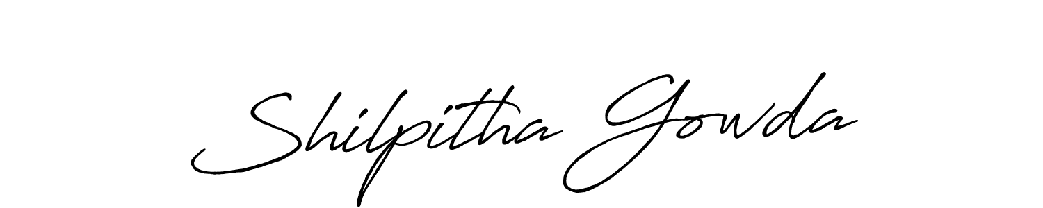 Make a short Shilpitha Gowda signature style. Manage your documents anywhere anytime using Antro_Vectra_Bolder. Create and add eSignatures, submit forms, share and send files easily. Shilpitha Gowda signature style 7 images and pictures png