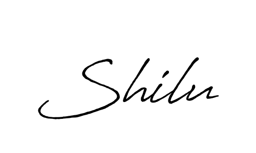 Shilu stylish signature style. Best Handwritten Sign (Antro_Vectra_Bolder) for my name. Handwritten Signature Collection Ideas for my name Shilu. Shilu signature style 7 images and pictures png