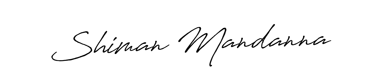 Make a beautiful signature design for name Shiman Mandanna. With this signature (Antro_Vectra_Bolder) style, you can create a handwritten signature for free. Shiman Mandanna signature style 7 images and pictures png