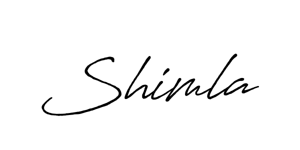 Use a signature maker to create a handwritten signature online. With this signature software, you can design (Antro_Vectra_Bolder) your own signature for name Shimla. Shimla signature style 7 images and pictures png