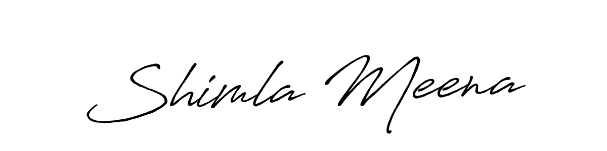 Shimla Meena stylish signature style. Best Handwritten Sign (Antro_Vectra_Bolder) for my name. Handwritten Signature Collection Ideas for my name Shimla Meena. Shimla Meena signature style 7 images and pictures png