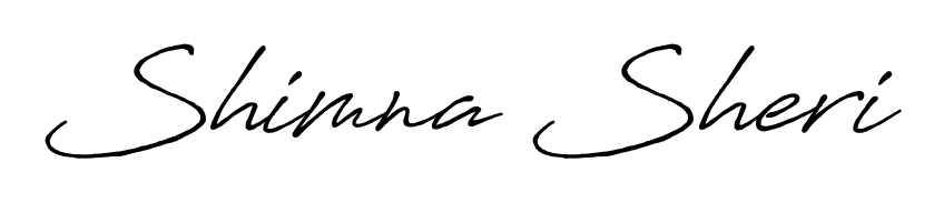The Antro_Vectra_Bolder font transforms the name Shimna Sheri into an executive sign with sharp precision and distinguished character. Shimna Sheri signature style 7 images and pictures png