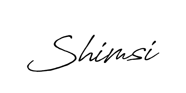 How to make Shimsi name signature. Use Antro_Vectra_Bolder style for creating short signs online. This is the latest handwritten sign. Shimsi signature style 7 images and pictures png