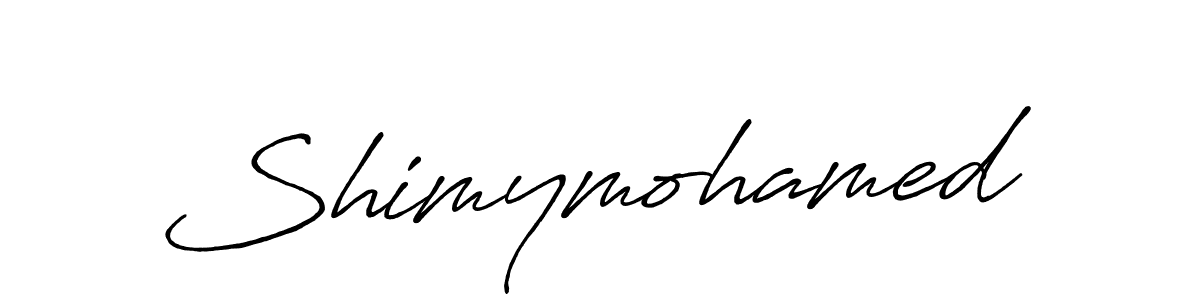 How to make Shimymohamed name signature. Use Antro_Vectra_Bolder style for creating short signs online. This is the latest handwritten sign. Shimymohamed signature style 7 images and pictures png