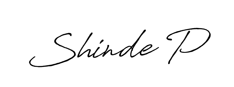 Make a beautiful signature design for name Shinde P. With this signature (Antro_Vectra_Bolder) style, you can create a handwritten signature for free. Shinde P signature style 7 images and pictures png