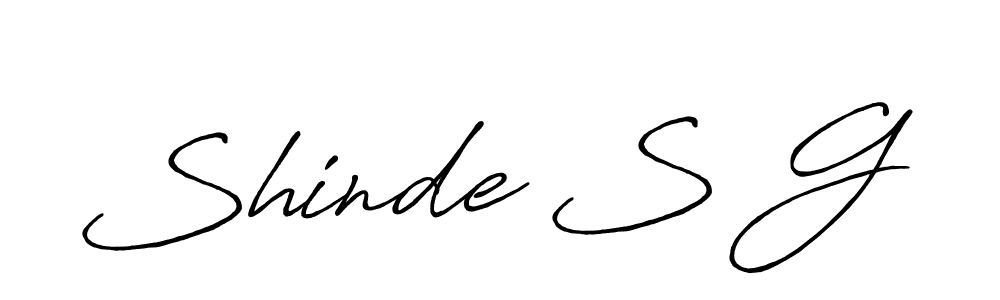 Use a signature maker to create a handwritten signature online. With this signature software, you can design (Antro_Vectra_Bolder) your own signature for name Shinde S G. Shinde S G signature style 7 images and pictures png