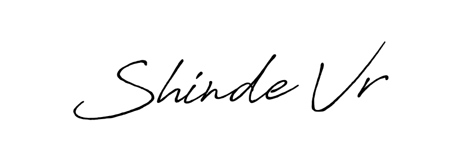 How to make Shinde Vr name signature. Use Antro_Vectra_Bolder style for creating short signs online. This is the latest handwritten sign. Shinde Vr signature style 7 images and pictures png