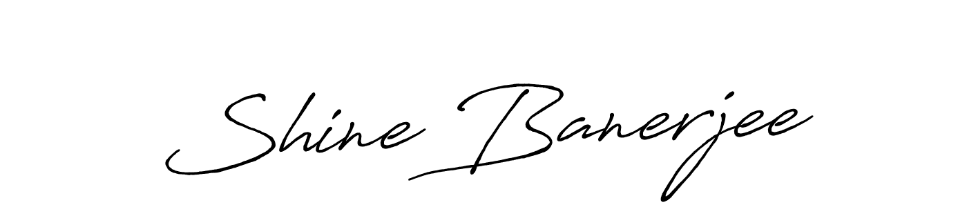 How to make Shine Banerjee name signature. Use Antro_Vectra_Bolder style for creating short signs online. This is the latest handwritten sign. Shine Banerjee signature style 7 images and pictures png