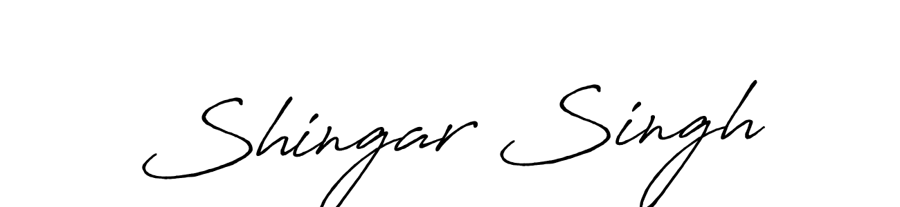 Design your own signature with our free online signature maker. With this signature software, you can create a handwritten (Antro_Vectra_Bolder) signature for name Shingar Singh. Shingar Singh signature style 7 images and pictures png