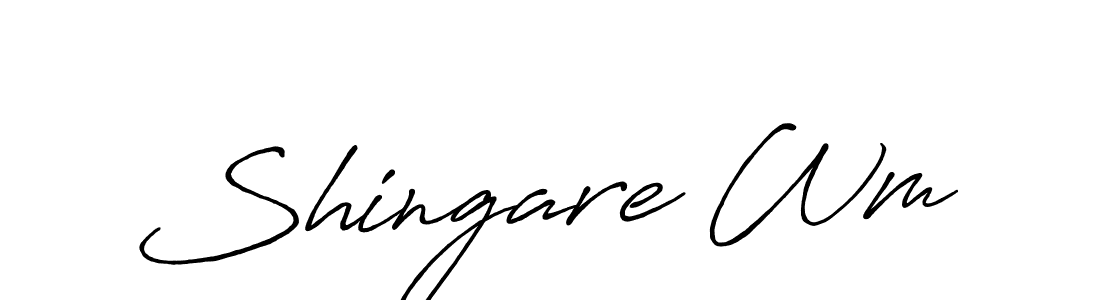 How to make Shingare Wm name signature. Use Antro_Vectra_Bolder style for creating short signs online. This is the latest handwritten sign. Shingare Wm signature style 7 images and pictures png