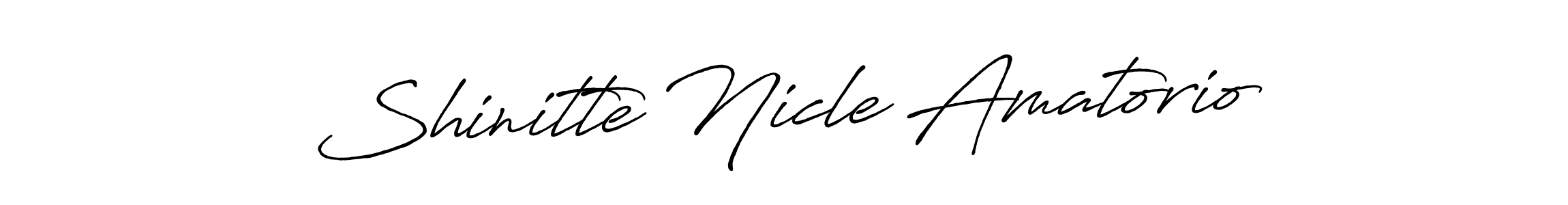 Create a beautiful signature design for name Shinitte Nicle Amatorio. With this signature (Antro_Vectra_Bolder) fonts, you can make a handwritten signature for free. Shinitte Nicle Amatorio signature style 7 images and pictures png