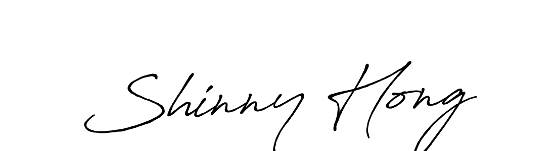 Make a beautiful signature design for name Shinny Hong. With this signature (Antro_Vectra_Bolder) style, you can create a handwritten signature for free. Shinny Hong signature style 7 images and pictures png