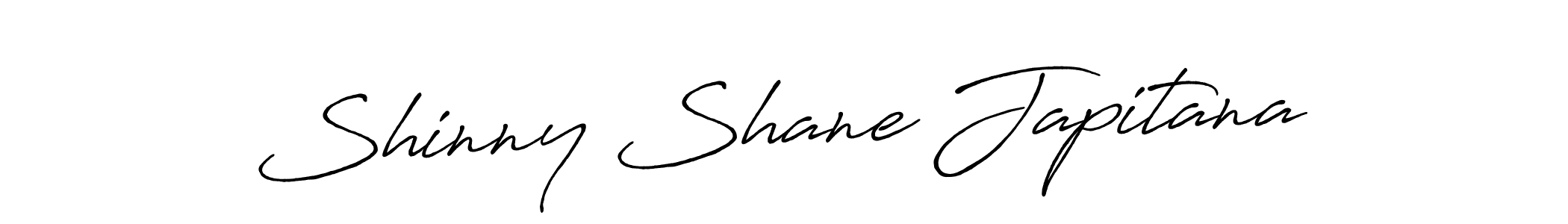 Create a beautiful signature design for name Shinny Shane Japitana. With this signature (Antro_Vectra_Bolder) fonts, you can make a handwritten signature for free. Shinny Shane Japitana signature style 7 images and pictures png