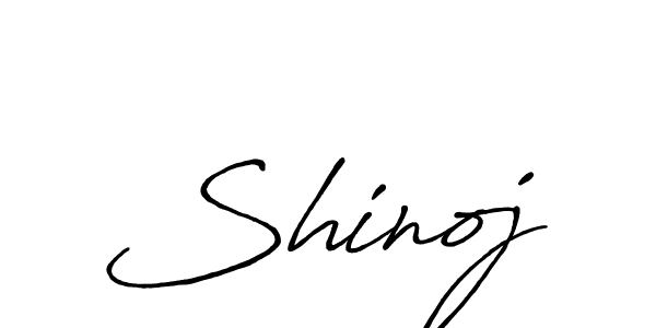 Make a beautiful signature design for name Shinoj. With this signature (Antro_Vectra_Bolder) style, you can create a handwritten signature for free. Shinoj signature style 7 images and pictures png