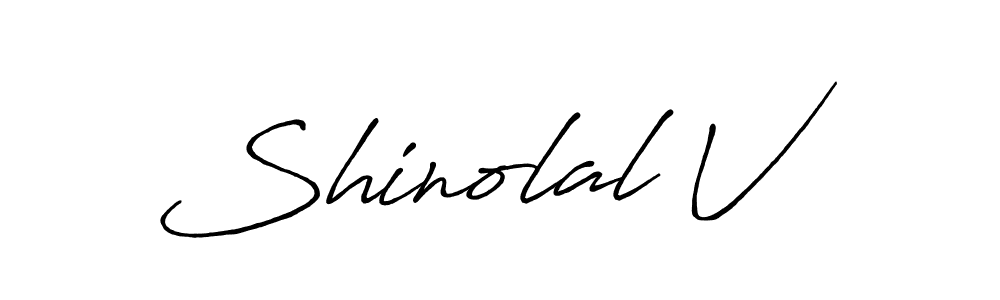 How to make Shinolal V name signature. Use Antro_Vectra_Bolder style for creating short signs online. This is the latest handwritten sign. Shinolal V signature style 7 images and pictures png