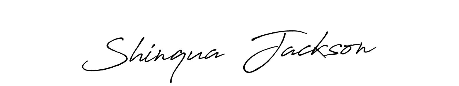 The best way (Antro_Vectra_Bolder) to make a short signature is to pick only two or three words in your name. The name Shinqua  Jackson include a total of six letters. For converting this name. Shinqua  Jackson signature style 7 images and pictures png