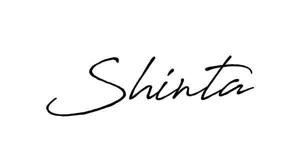 Shinta stylish signature style. Best Handwritten Sign (Antro_Vectra_Bolder) for my name. Handwritten Signature Collection Ideas for my name Shinta. Shinta signature style 7 images and pictures png