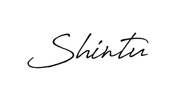 Design your own signature with our free online signature maker. With this signature software, you can create a handwritten (Antro_Vectra_Bolder) signature for name Shintu. Shintu signature style 7 images and pictures png