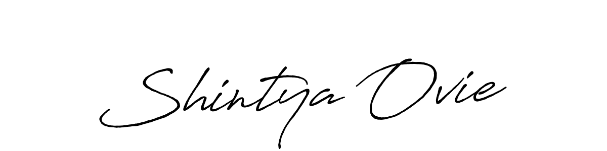 Make a beautiful signature design for name Shintya Ovie. With this signature (Antro_Vectra_Bolder) style, you can create a handwritten signature for free. Shintya Ovie signature style 7 images and pictures png