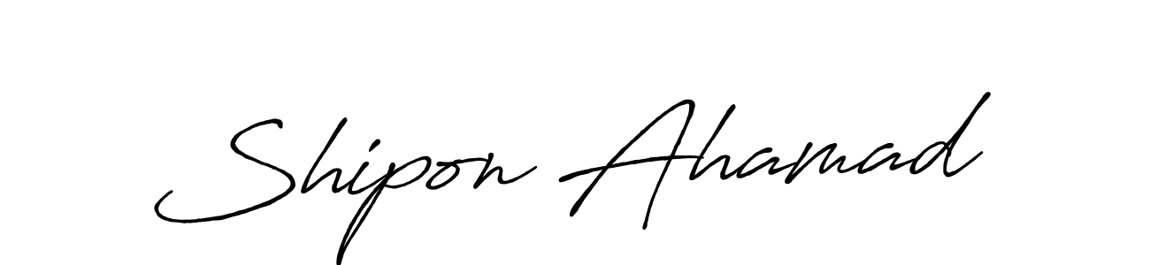 The best way (Antro_Vectra_Bolder) to make a short signature is to pick only two or three words in your name. The name Shipon Ahamad include a total of six letters. For converting this name. Shipon Ahamad signature style 7 images and pictures png