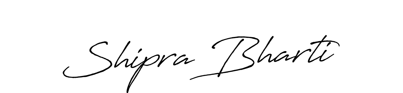 Shipra Bharti stylish signature style. Best Handwritten Sign (Antro_Vectra_Bolder) for my name. Handwritten Signature Collection Ideas for my name Shipra Bharti. Shipra Bharti signature style 7 images and pictures png